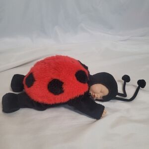 VTG Anne Geddes Ladybug Sleeping Doll 12" 1990's